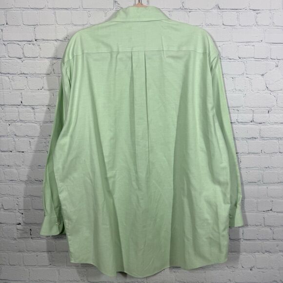 Brooks Brothers Oxford OCBD Button Down Shirt Men Large Green Supima Cotton - Picture 4 of 15